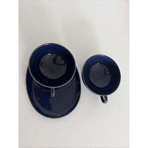 Vintage Blue IKEA Soup Bowls With One Extra Bowl